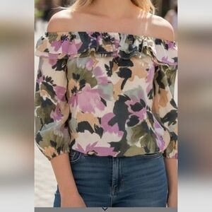 3/$20 J. Crew Mercantile L On/Off Shoulder Top